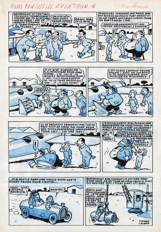 Pierre Lacroix, Bibi Fricotin aviateur - Comic Strip