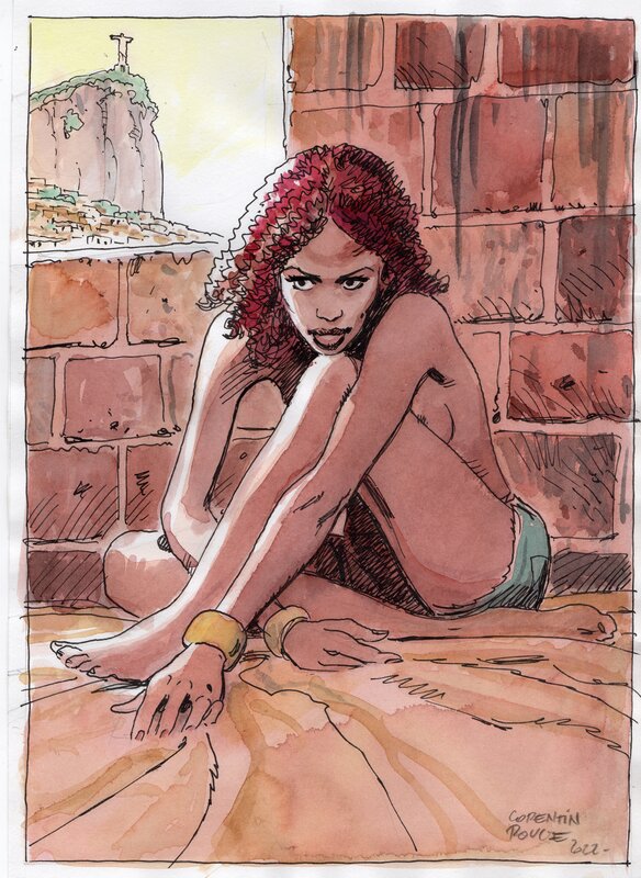 Corentin Rouge - Rio - Original Illustration