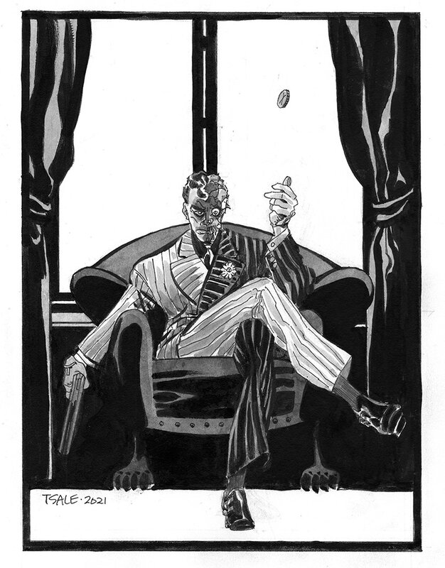 Tim Sale Two Face - Illustration originale