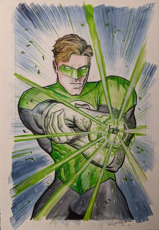 Green Lantern Pinup par Juan E. Ferreyra - Dédicace