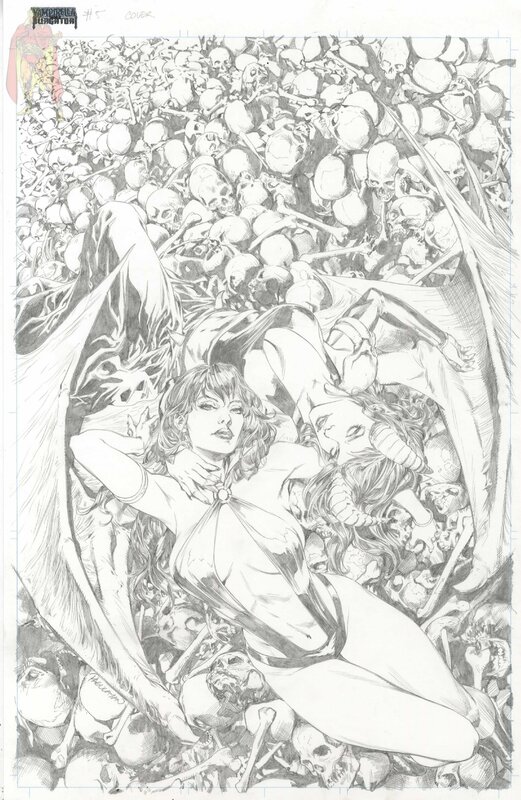 Dynamite® VAMPIRELLA VS. PURGATORI #5 COVER Artist Carlo Pagulayan - Original Cover