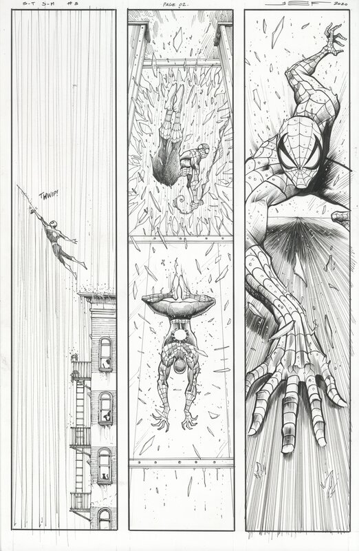 Ferreyra, Marvel, Spider Man Spine-Tingling, issue#3, planche n°2, 2021. - Planche originale