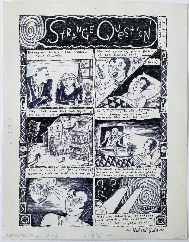 Richard Sala - Hypnotic Tales - Strange Question p01 - Planche originale