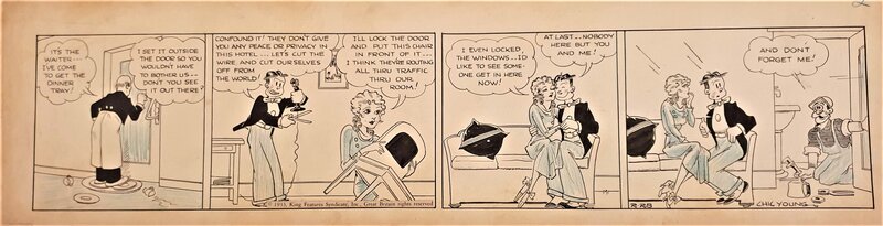 Chic Young, Alex Raymond, Blondie Daily du 28 février 1933 - Comic Strip