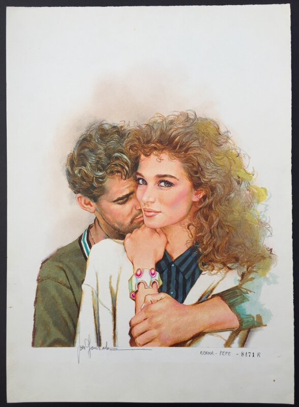 José González, Unknown 1980s book cover illustration for Norma. - Illustration originale