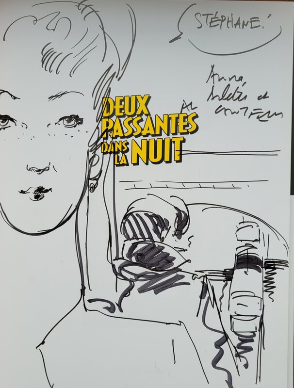 Al Coutelis, Deux passantes dans la nuit - Sketch