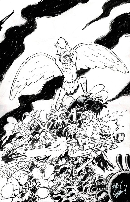 Fred C. Stresing, Rick & Morty presents Birdperson - Poster Art ONI Press (unused) cover - Original Cover