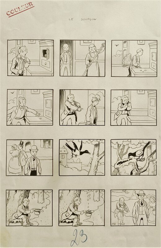 Le soupcon by Benjamin Rabier - Comic Strip
