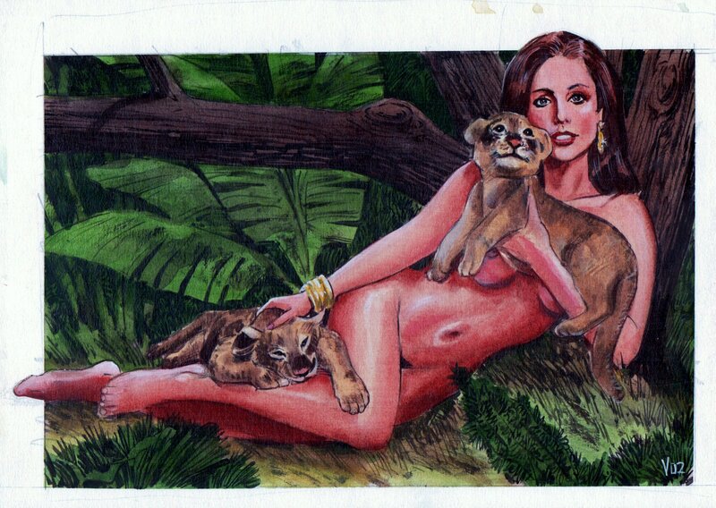 Jungle Girl by Mike Vosburg - Original Illustration