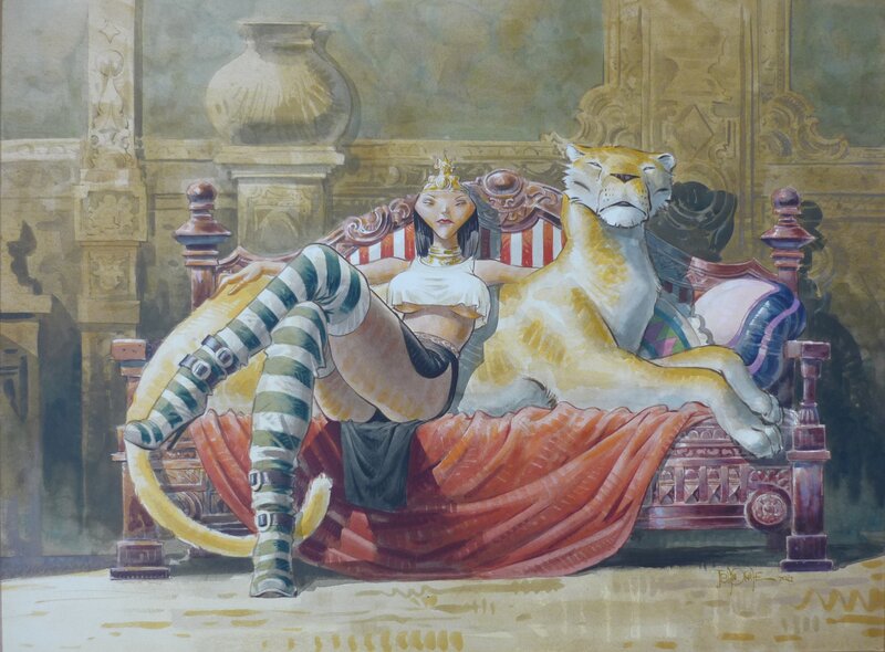 Jean-Baptiste Andréae, La Dompteuse 2021 - Artbook Circus Girls - Original Illustration