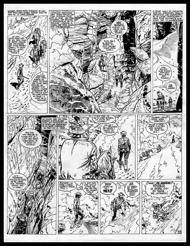 Jean Giraud, Jean-Michel Charlier, Blueberry - Le Spectre aux Balles d'Or - Planche originale