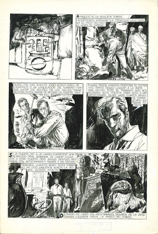 Alberto Breccia, Mort Cinder: Le tombeau de Lisis - Planche originale