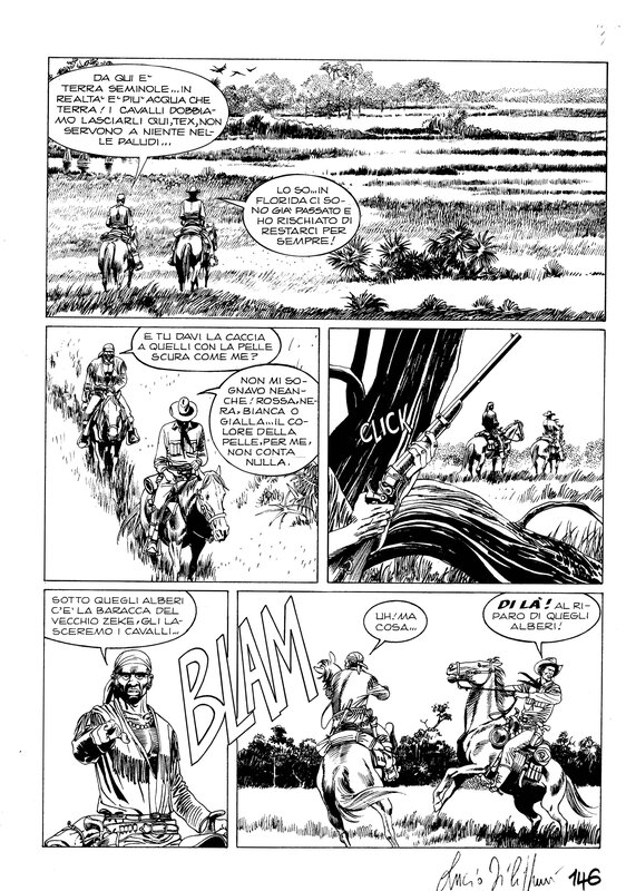 For sale - Lucio Filippucci, Claudio Nizzi, Planche ISSUE DE TEX SPÉCIAL N°22, PAGE 146 : - Comic Strip