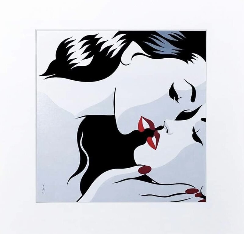 Le Baiser par Walter Minus - Planche originale