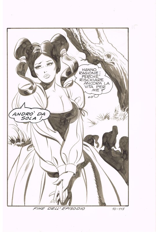 Leone Frollo, Tavola originale Biancaneve n.8 II^ serie 1973 