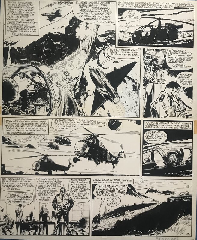 Jijé, Jean-Michel Charlier, Tanguy & Laverdure p23 T16 - Planche originale