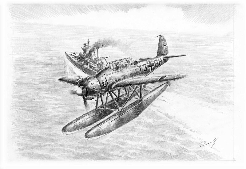 Arado 196 par Lucio Perinotto - Planche originale
