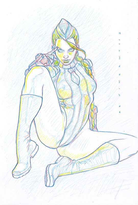 Dédicace De Vincentiis - Cammy (Street Fighter) - Sketch