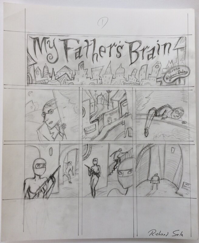 Richard Sala - My Father's Brain - prelim p1 - Original art