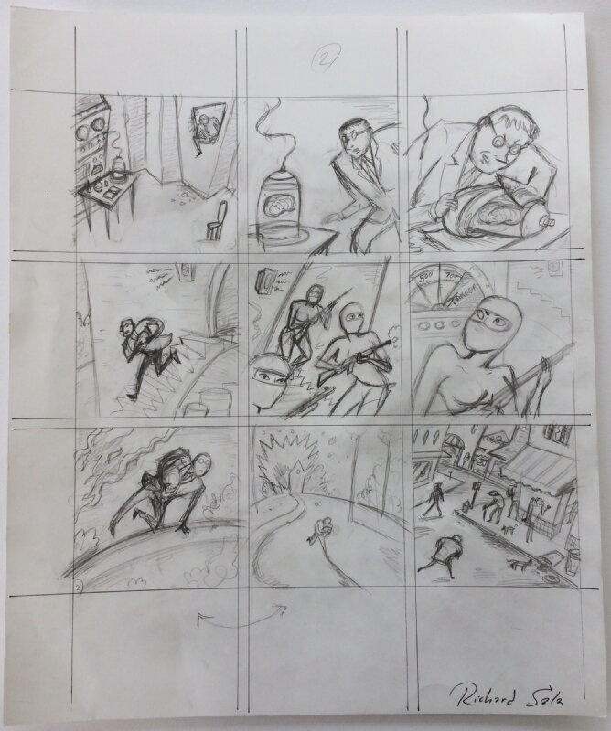 Richard Sala - My Father's Brain - prelim p2 - Original art