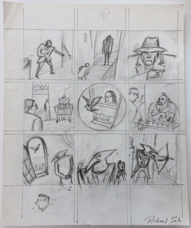 Richard Sala - My Father's Brain - prelim p4 - Original art