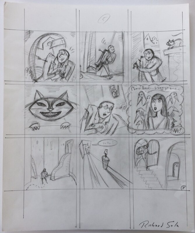 Richard Sala - My Father's Brain - prelim p5 - Original art
