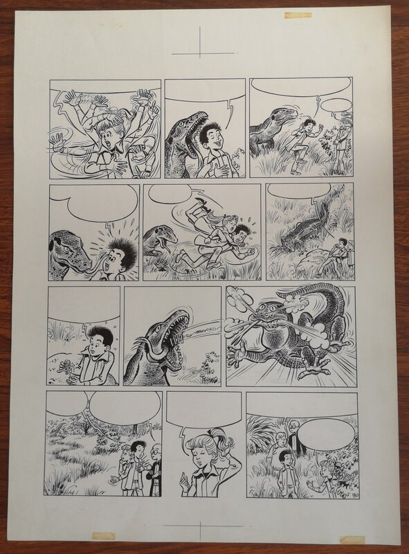 (1976) Craenhals - Les 4 As et la saucisse volante - Planche originale 30 - Comic Strip