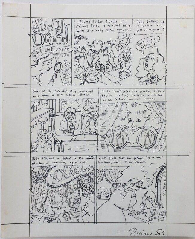 Richard Sala - Judy Drood - prelim for first Judy Drood story p1 - Original art