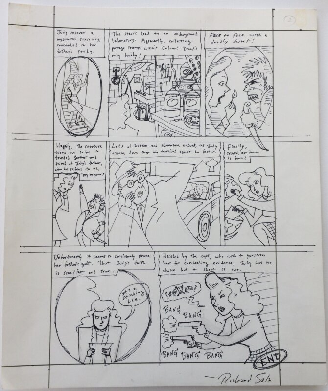 Richard Sala - Judy Drood - prelim for first Judy Drood story p2 - Œuvre originale