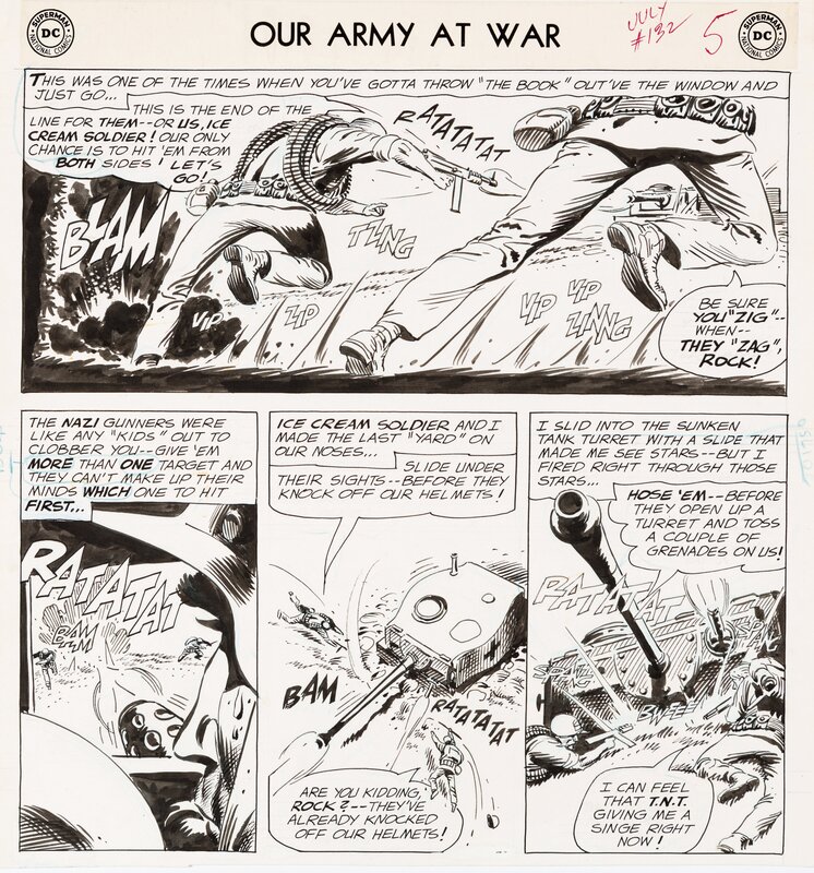 Joe Kubert, Our army at war - #132 p5 - Planche originale