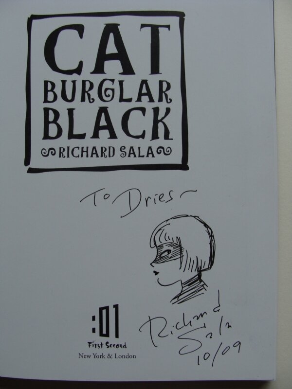Richard Sala - Cat Burglar Black sketch - Dédicace