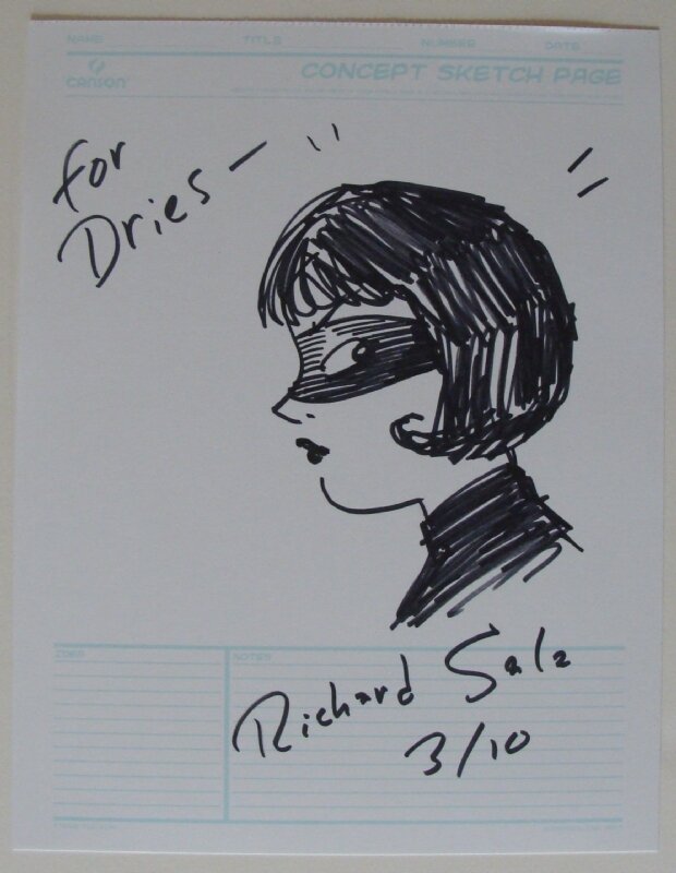 Richard Sala - Cat Burglar sketch - Sketch