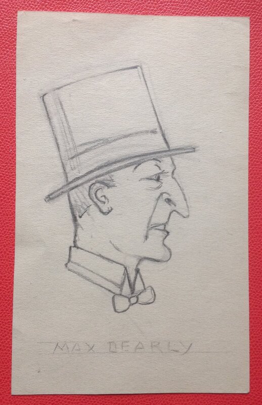 En vente - Louis Forton Max Dearly , Joli Dessin Préparatoire au Crayon Mine de Plomb Étude Personnage Projet Année 20 - Illustration originale