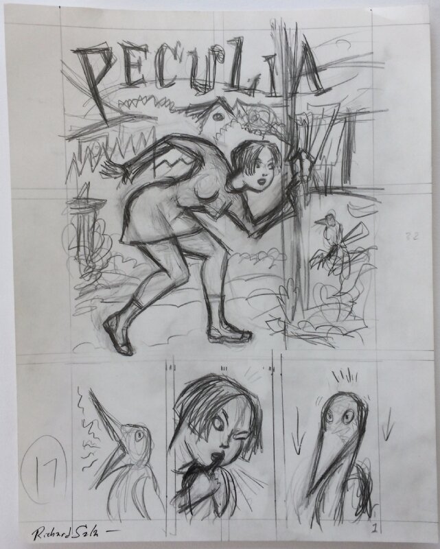 Richard Sala - Peculia - prelim Evil Eye #1 - Œuvre originale