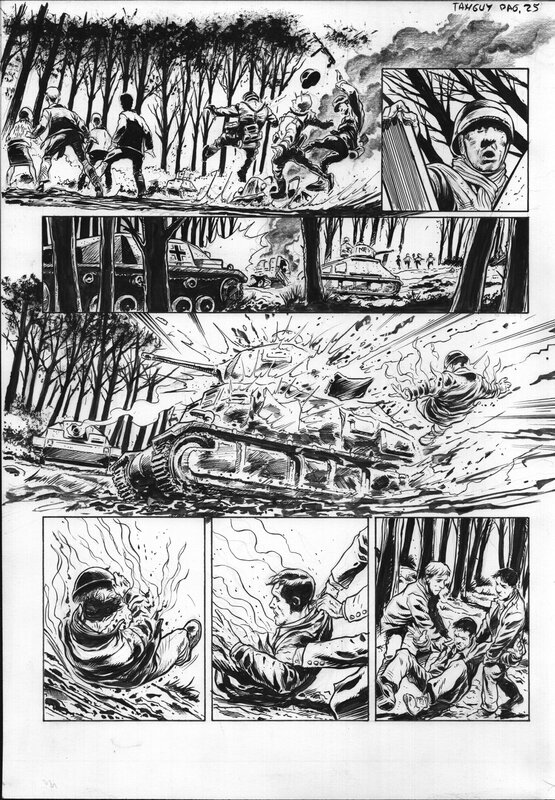 For sale - Manuel Garcia, Une Génération française Tome 2: Populatios Trahies Planche 24 - Comic Strip