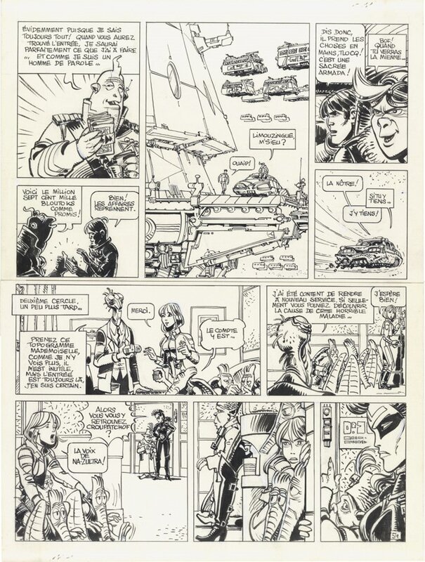 Jean-Claude Mézières, Valerian ET LES CERCLES DU POUVOIR - Planche originale