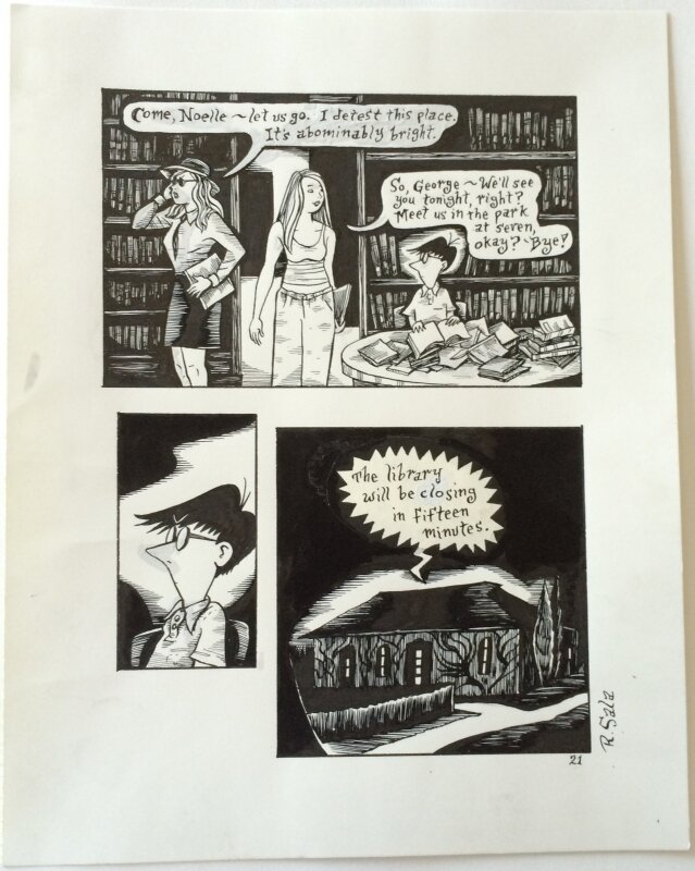 Richard Sala - Peculia and the Groon Grove Vampires p21 - Planche originale