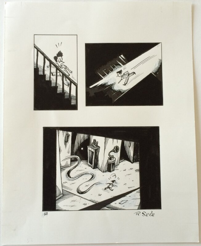 Richard Sala - Peculia and the Groon Grove Vampires p52 - Planche originale