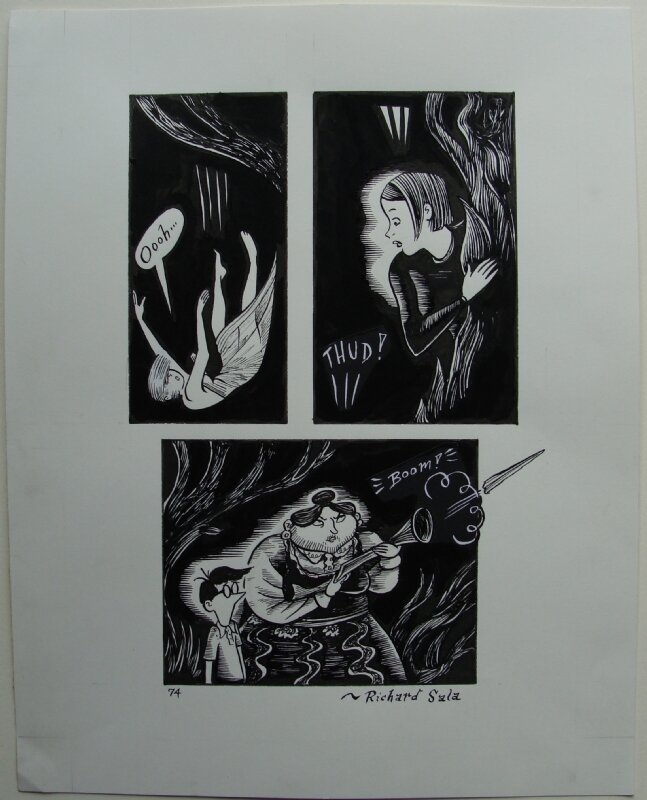 Richard Sala - Peculia and the Groon Grove Vampires p74 - Planche originale