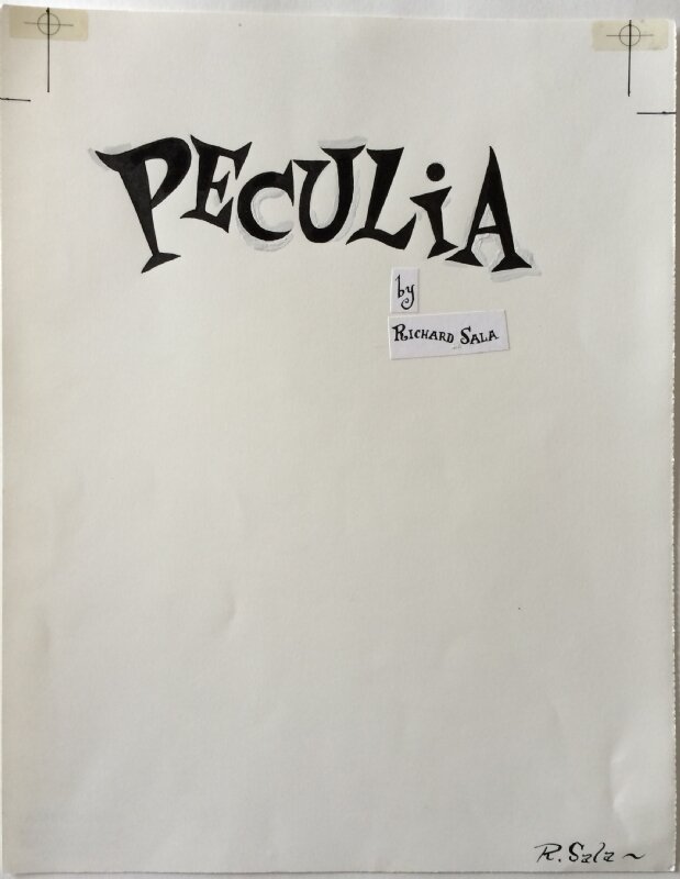 Richard Sala - Peculia book title logo - Original art