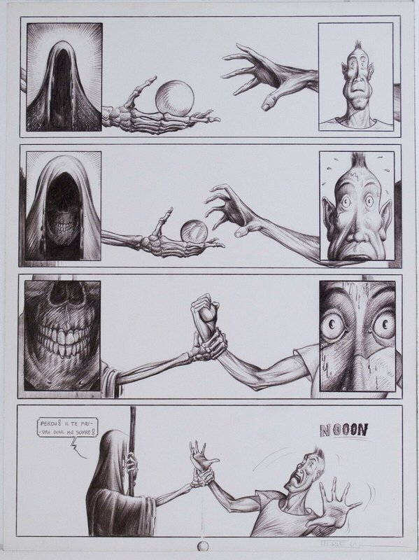 Face à la mort par Yann Hervé - Planche originale