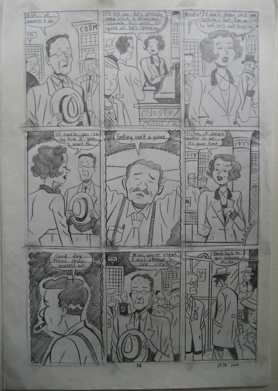 Seth - Palookaville 14 - p 38 - prelim - Original art