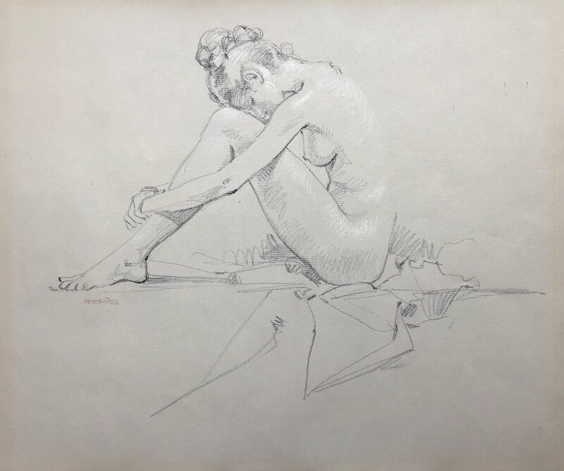Boris Vallejo, Figurative nude, Title unknown. - Original Illustration