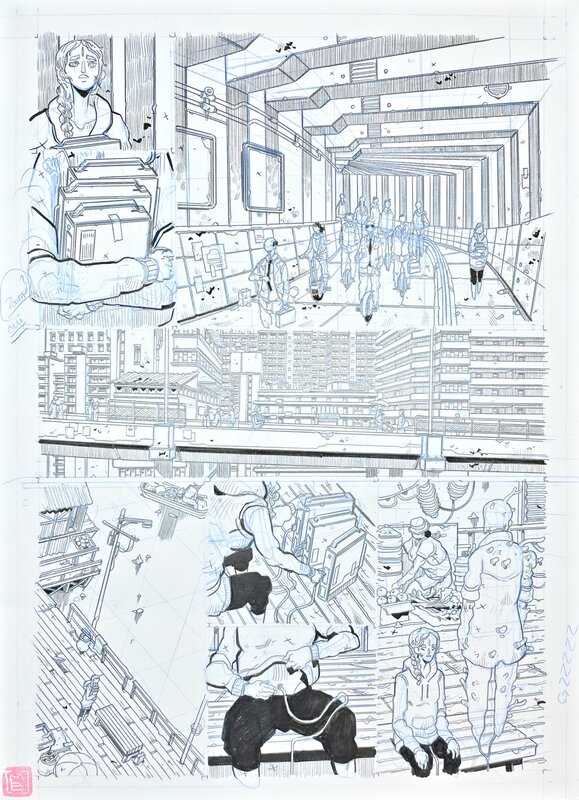 For sale - Mathieu Bablet, Page #96, from Carbone & Silicium - Comic Strip