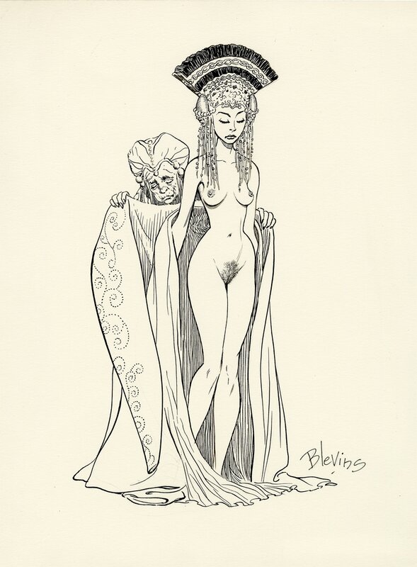 Bret Blevins, Star Wars, Reine Padmé Amidal - Original Illustration