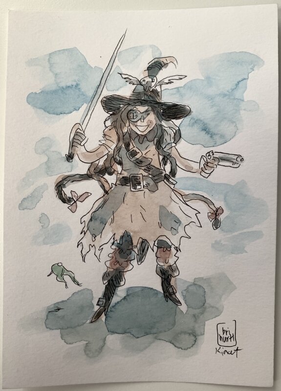 Brian Hurtt, Matt Kindt, Brian Hurtt and Matt Kindt - Cursed Pirate Girl - Original art