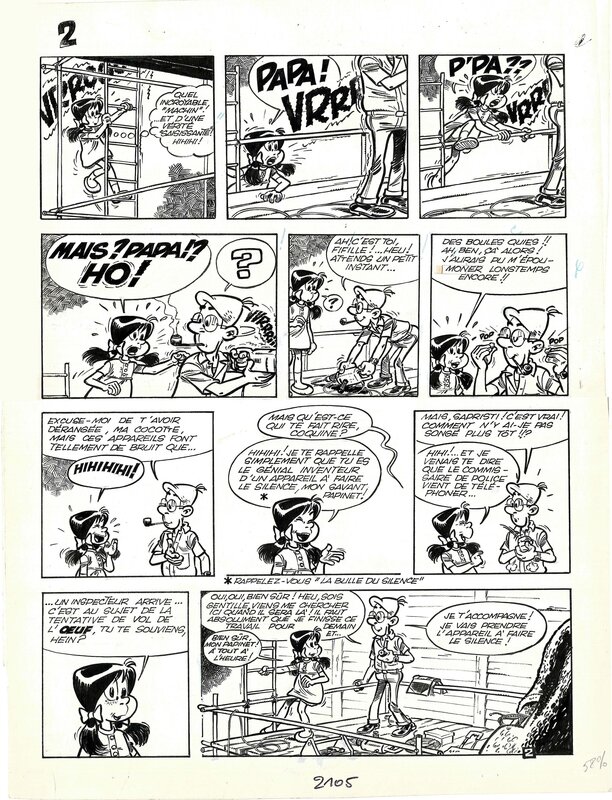 Jidéhem, SOPHIE ET L'INSPECTEUR CÉLESTE p2 - Planche originale