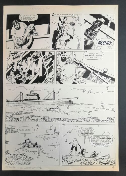 Attilio Micheluzzi, Capitan Erik: Nel Mar dei Sargassi pag.4 - Planche originale