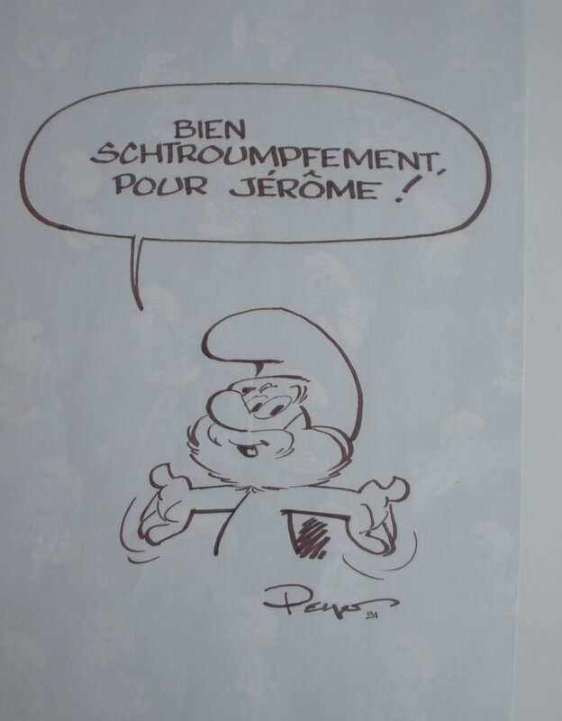 Peyo, 1991 - Dédicace
