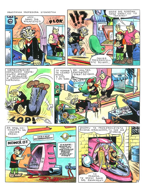 Wojtek Olszówka, Janusz Christa, Kaytek et Kokosh - Prof. Stokrotek - Page 2 - Comic Strip